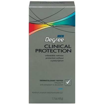 Degree Men's Clinical Protection Anti-Perspirant & Deodorant-Clean-1.7 oz (Pack of 4)