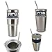 Hawkeye Set of 4 Stainless Steel Reusable Drinking Straws with FREE Cleaning Brush - Durable, BPA Free and Eco Friendly - 10.5 Inches - Fits 30 Oz and 20 Oz Yeti Rambler Tumblers and Other Tall Cups