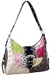 Pink-Multi Signature Patchwork Medium Studded Hobo Handbag - Summer Collection