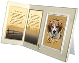 In My Heart Poem Memorial Keepsake Picture Frame and Pet Loss Sympathy Gift, Warm White with Foil Accent