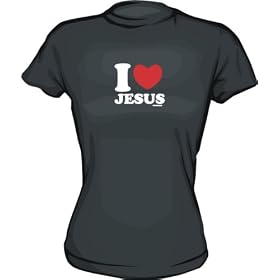 I Heart  Jesus Women’s tee Shirt in 6 Colors Small thru XXL