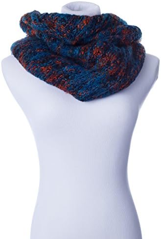 Black Crochet Knit Infinity Cuff Scarf with Zip Pocket