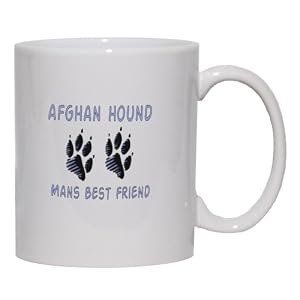 AFGAN TERRIER MAN'S BEST FRIEND Mug for Coffee Hot Beverage (choice of sizes and colors) by T-ShirtFrenzy