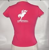 Get Bucked  tee, Fuchsia, size 8 (please look at details for sizing)