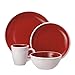 Rachael Ray Dinnerware Rise Salad Plate Set, Red