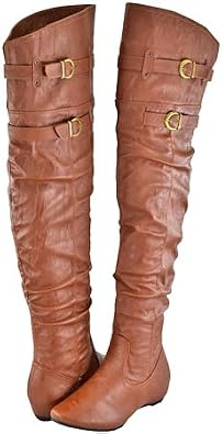 Blossom Amar 14 Cognac Women Over The Knee Boots