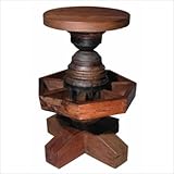 Groovy Stuff Rustic Teak Wood Rodeo Bar Stool - Tf-225-30