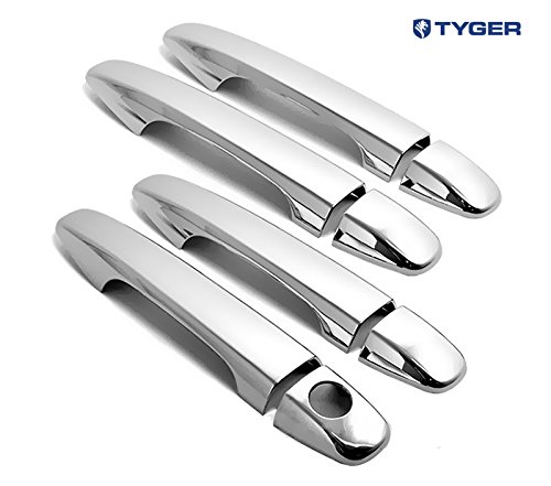 TYGER ABS Triple Chrome Plated Door Handle Cover 09-13 Toyota Venza/10-13 Prius/11-13 Sienna 4 Doors Without Passenger Side Keyhole No Smart keyhole