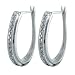 0.75 Ct. Round Cut Diamond Hoop Earrings in White Gold