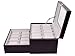 TMS Brown Leather 20 Grid Jewelry Watch Display Organizer Gloss Top Box Case Large