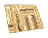 Epicurean Designer Series Cutlery Pattern 14 by 11-Inch Cutting Board, Natural