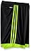 adidas Performance Youth Tastigo 15 Shorts, Black/Semi Solar Slime, Small