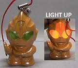 Ultraman Light up Figure Charm Mascot Strap Tiga Beige Color