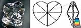 Swarovski Strass Crystal Heart With Lazer Logo Etched 40mm # 8781-40