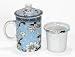 All Natural Handmade Blue Pottery Infuser Tea/Coffee Mug