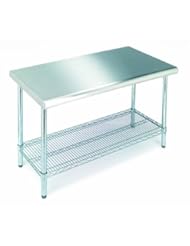 Seville Classics SHE18308 Commercial Stainless Steel Top Worktable