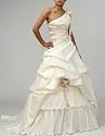Hochzeits-shop-hamburg S0552 Solo Träger Brautkleid mit Reißverschluß u. Schleppe