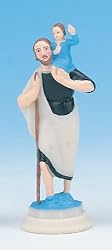 Religious Statue - Saint Christopher - 4" Height - Magnetic and Adhesive Base