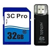 3C Pro 32G 32GB SD SDHC Class 10 C10 Extreme Speed Secure Digital Memory Ca ....