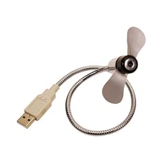 USB Ventilator mit Schwanenhals - Flexibler Chrom-Schwanenhals - Stromversorgung ?ber USB Port - Drehzahl 2.500 Umdrehungen p/Min - Weiche Ventilatorbl?tter ohne Verletzungsgefahr - USB Ventilator f?r Notebook und PC
