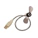 USB Ventilator mit Schwanenhals - Flexibler Chrom-Schwanenhals - Stromversorgung ?ber USB Port - Drehzahl 2.500 Umdrehungen p/Min - Weiche Ventilatorbl?tter ohne Verletzungsgefahr - USB Ventilator f?r Notebook und PC