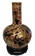 Oriental Dragon Vase - Hand Painted Gold Filigree Porcelain, Imperial Dynasty Style