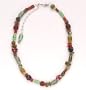 Multicolored Recycled Glass and Resin Bead Necklace