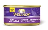Wellness Canned Cat Food, Sliced Turkey & Salmon Dinner, 24-Pack of 3 oz. Cans