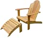 American Woods 1685  Cedar Adirondack Chair with Ottoman Gift Set