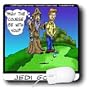 Londons Times Star Wars and Star Trek Cartoons - Jedi Golfing - Mouse Pads