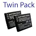 Premium Quality -Twin Pack- 2x Replacement rechargeable battery CGA-S008, CGA-S008E, DMW-BCE10, (DMWBCE10), VW-VBJ10 (VWVBJ10) for Panasonic Lumix SDR-S7, SDR-S9, SDR-S10, SDR-SW20, SDR-S26, SDR-SW28, DMC-FS20, DMC-FS3, DMC-FS5, DMC-FX30, DMC-FX33, DMC-FX35, DMC-FX37, DMC-FX38, DMC-FX55, DMC-FX500, DMC-FX520 Camera Camcorder - I-Luv-Life