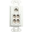 White Data/Telephone/Coax Combination Faceplates