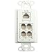 White Data/Telephone/Coax Combination Faceplates