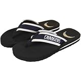 NFL San Diego Chargers Contoured Flip Flops - Black/Navy Blue (10/11)
