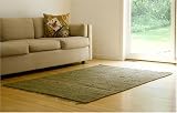 Natural Cotton Area Rugs, 6 x 9 foot, Olive