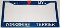 Blue Glitter I Love My Yorkshire Terrier Frame