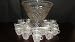 Wexford Punch Bowl w/ Stand or Base 16 Cups & Ladle Crystal Clear