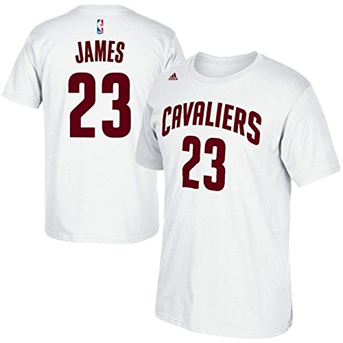 Lebron James Cleveland Cavaliers White Jersey Name and Number T-Shirt