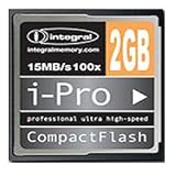 Integral 2GB 100x High Speed I-Pro Compact Flash Cards