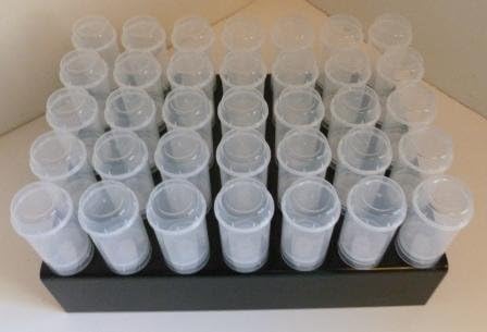 Combo: 35ct. Push Up Pop Containers with Black Acrylic Stand