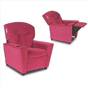 Cup Holder Raspberry Crypton Super Fabric Kids' Recliner Chair