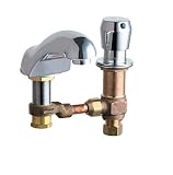 Chicago Faucets 404-665CWCP 4-Inch Widespread Lavatory Metering Faucet, Chrome