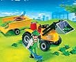 Gardener with Tractor