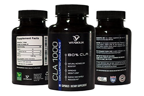 VitaBolix Natural Non GMO CLA 1000 Diet Supplement, 1000mg – 60 Capsules