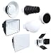 7in1 Blitzvorsatz-Set f�r Nikon Speelight SB-910, SB-900, Nissin Di866, Pentax, Sigma - Beautydish, Diffusorkugel, Spot - 2 Wabenaufs�tze, gro�e Wabe, Abschirmklappen, Lichtbox, Diffusorstoff