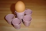 Pink Enamel Bucket Style Egg Cups - Set of 6  from INTERNATIONAL COOKWARE DESIGNS