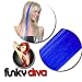 Hairaisers Funky Diva - Colour Flash 16 inch Highlight Hair Extensions - Royal Blue