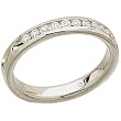 Platinum 0.25Ct Diamond Channel Contour Anniversary Band