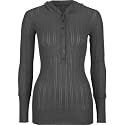 FULL TILT Henley Womens Hoodie Sweater - Grey