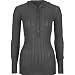 FULL TILT Henley Womens Hoodie Sweater - Grey